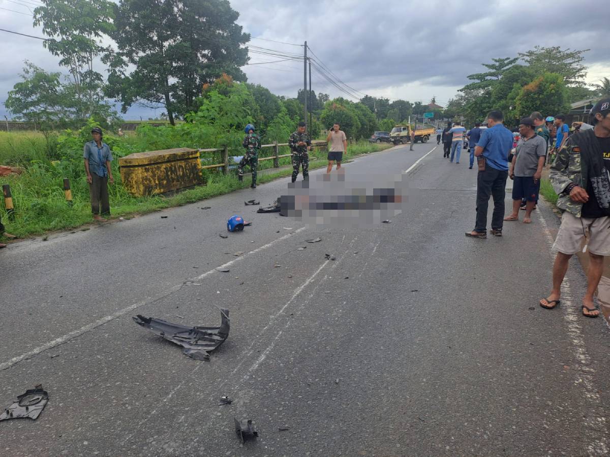 Laka Maut Mobil dan Motor di Tanjungpinang, Pengendara Motor Tewas di Tempat.