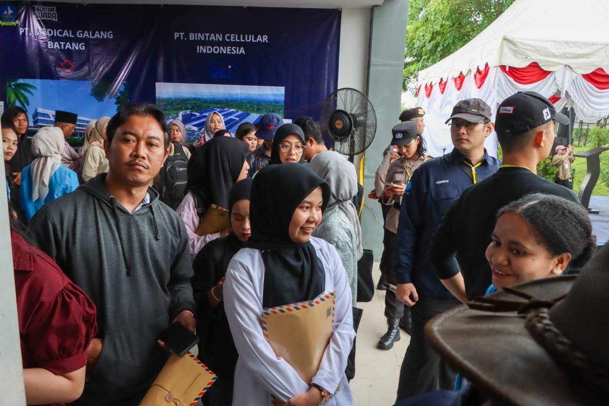 Para pencari kerja ramai berdatangan ke kegiatan Job Fair 2026 yang di gelar Pemerintah Kabupaten Bintan..