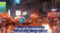 Pria di Purwakarta Terbakar Saat Atraksi Sembur Api dalam Pawai Obor 1 Muharam