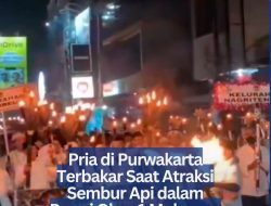 Pria di Purwakarta Terbakar Saat Atraksi Sembur Api dalam Pawai Obor 1 Muharam