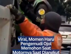 Viral, Momen Haru Pengemudi Ojol Memohon Saat Motornya Saat Diangkut Dishub di Jaktim