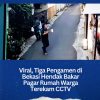 Viral, Tiga Pengamen di Bekasi Hendak Bakar Pagar Rumah Warga Terekam CCTV
