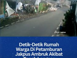 Detik-Detik Rumah Warga Di Petamburan Jakpus Ambruk Akibat Tanah Longsor