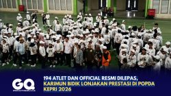 194 Atlet dan Official Resmi Dilepas, Karimun Bidik Lonjakan Prestasi di POPDA Kepri 2026.