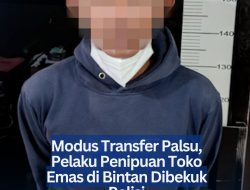 Modus Transfer Palsu, Pelaku Penipuan Toko Emas di Bintan Dibekuk Polisi