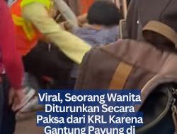 Viral, Seorang Wanita Diturunkan Secara Paksa dari KRL Karena Gantung Payung di Handgrip