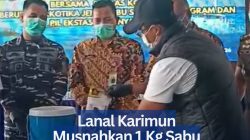 Lanal Karimun Musnahkan 1 Kg Sabu dan 582 Butir Ekstasi Asal Malaysia