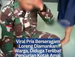 Viral Pria Berseragam Loreng Diamankan Warga, Diduga Terlibat Pencurian Kotak Amal Masjid