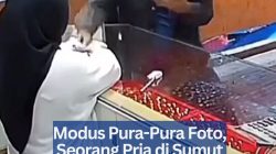 Modus Pura-Pura Foto, Seorang Pria di Sumut Bawa Kabur Emas dan Terekam CCTV