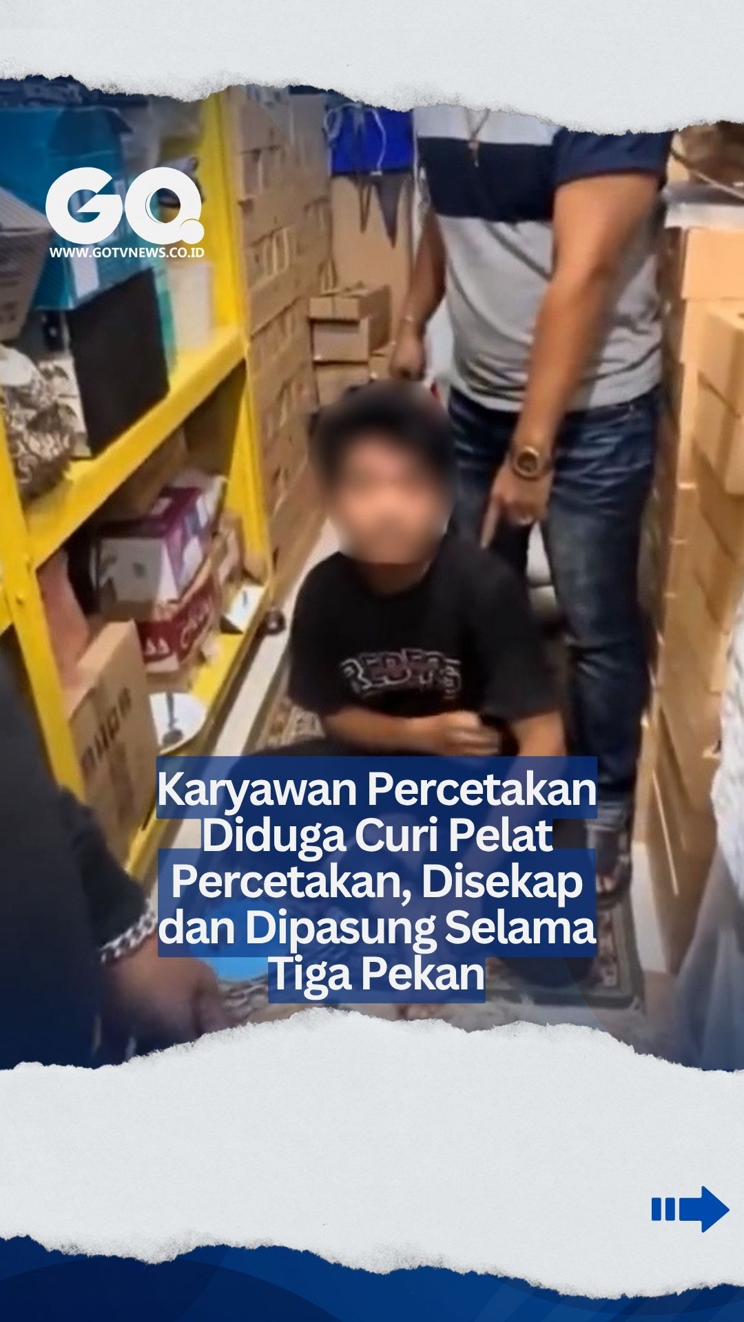 Karyawan Percetakan Diduga Curi Pelat Percetakan, Disekap dan Dipasung Selama Tiga Pekan