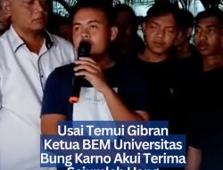 Usai Temui Gibran Ketua BEM Universitas Bung Karno Akui Terima Sejumlah Uang