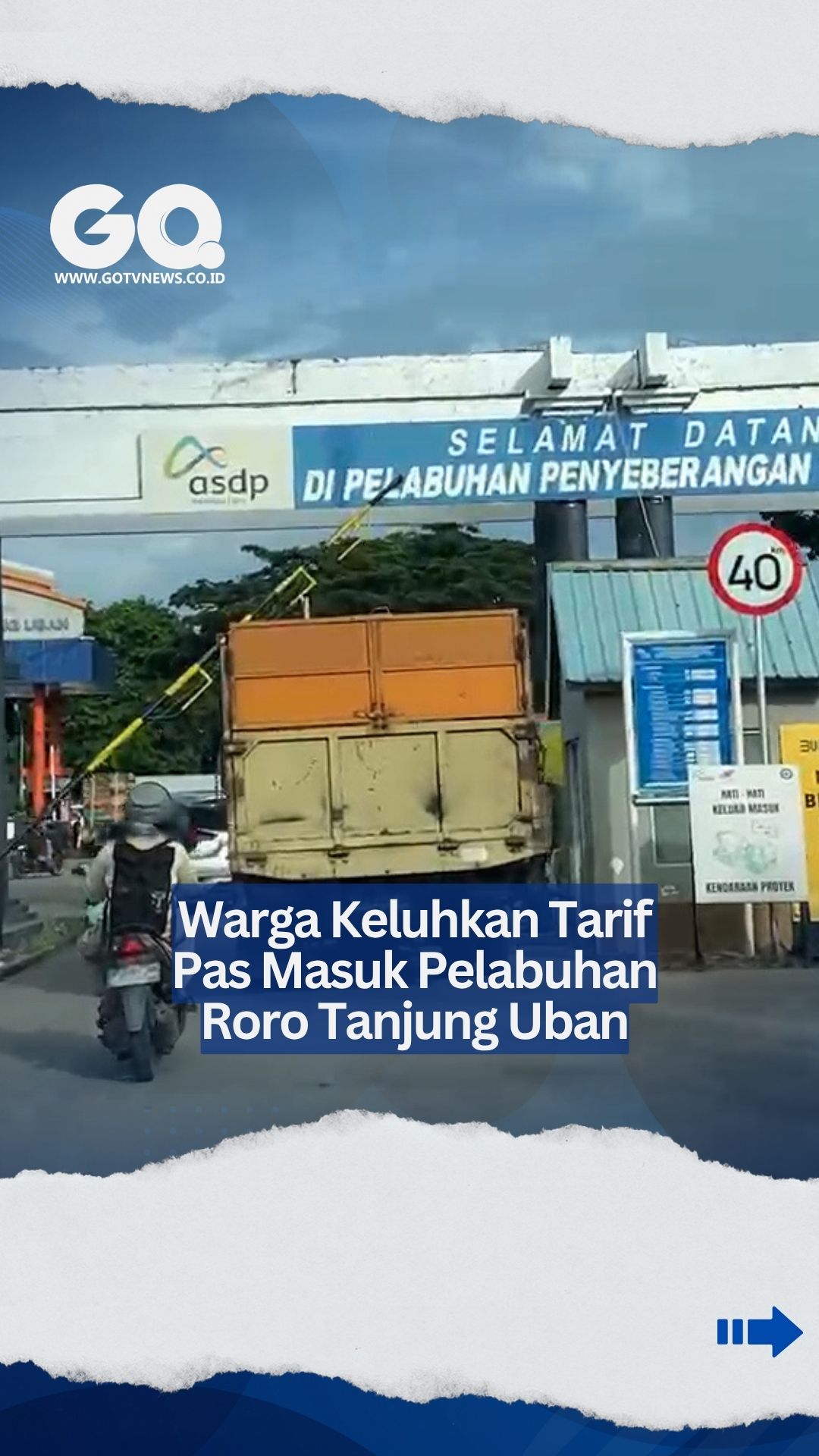 Warga Keluhkan Tarif Pas Masuk Pelabuhan Roro Tanjung Uban.