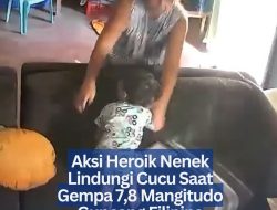 Aksi Heroik Nenek Lindungi Cucu Saat Gempa 7,8 Mangitudo Guncang Filipina