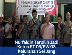 Nurfaidin Terpilih Jadi Ketua RT 03/RW 03 Kelurahan Sei Jang Tanjungpinang