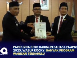 Paripurna DPRD Karimun Bahas LPj-APBD 2025, Wabup Rocky: Banyak Program Warisan Terdahulu
