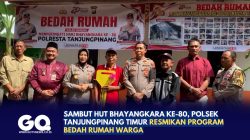 Sambut HUT Bhayangkara ke-80, Polsek Tanjungpinang Timur Resmikan Program Bedah Rumah Warga