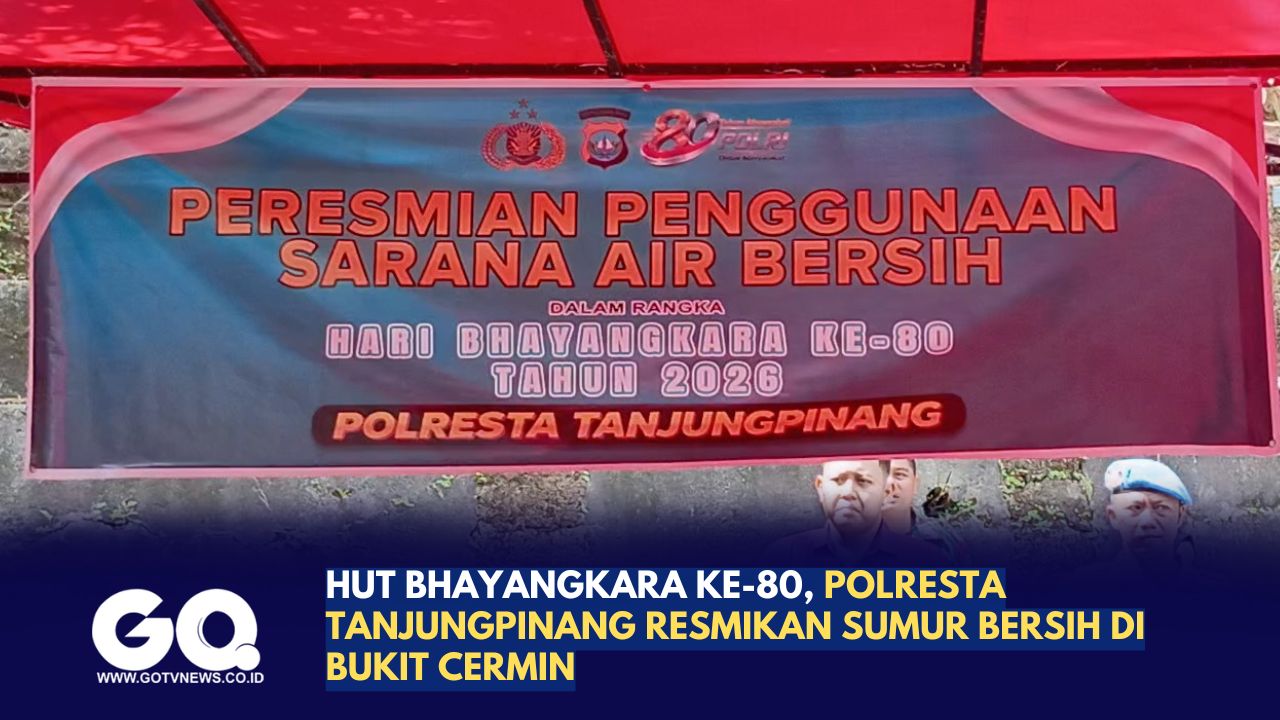 HUT Bhayangkara ke-80, Polresta Tanjungpinang Resmikan Sumur Bersih di Bukit Cermin.