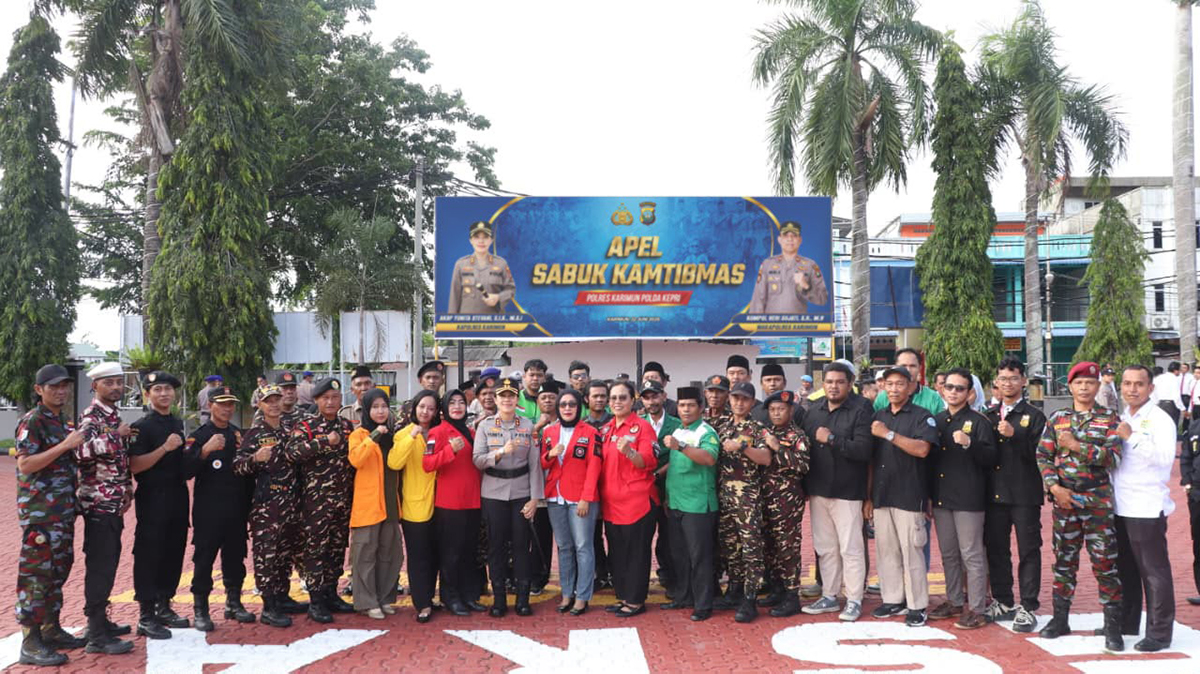 Polres Karimun Rangkul Berbagai Elemen Masyarakat Lewat Apel Sabuk Kamtibmas.