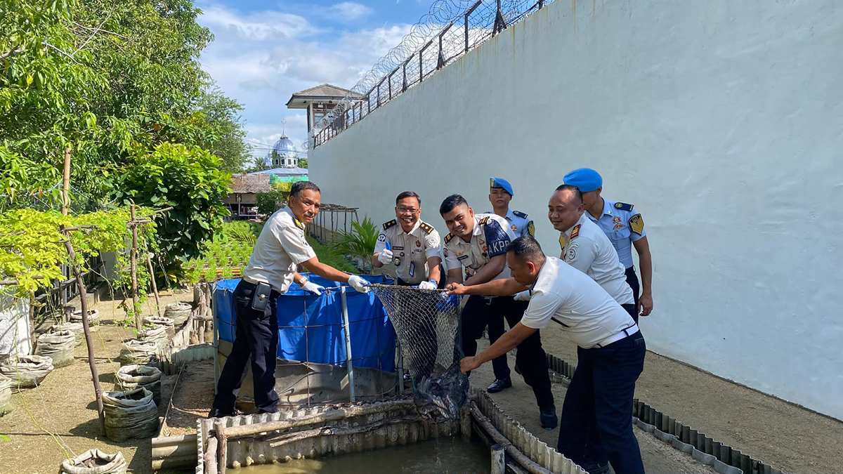 Rutan Karimun Panen 65 Kilogram Lele, Dukung Ketahanan Pangan.