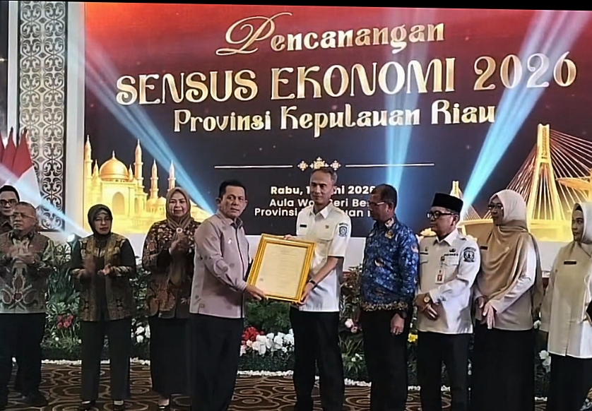 Kepala BPS RI Bersama Gubernur Ansar Resmi Luncurkan Sensus Ekonomi 2026 Kepri.