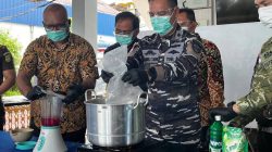 1,084 Kg Sabu dan 582 Ekstasi Dimusnahkan, Lanal Karimun Perketat Pengawasan.