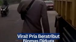 Viral! Pria Beratribut Binmas Diduga Hentikan Truk dan Tahan STNK