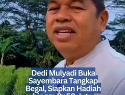 Dedi Mulyadi Buka Sayembara Tangkap Begal, Siapkan Hadiah hingga Rp50 Juta