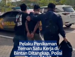 Pelaku Penikaman Teman Satu Kerja di Bintan Ditangkap, Polisi Dalami Motif