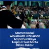 Momen Kocak Wisudawati UIN Sunan Ampel Surabaya Terjatuh Saat Minta Difoto Rektor