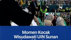 Momen Kocak Wisudawati UIN Sunan Ampel Surabaya Terjatuh Saat Minta Difoto Rektor