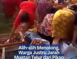Alih-alih Menolong, Warga Justru Jarah Muatan Telur dari Pikap