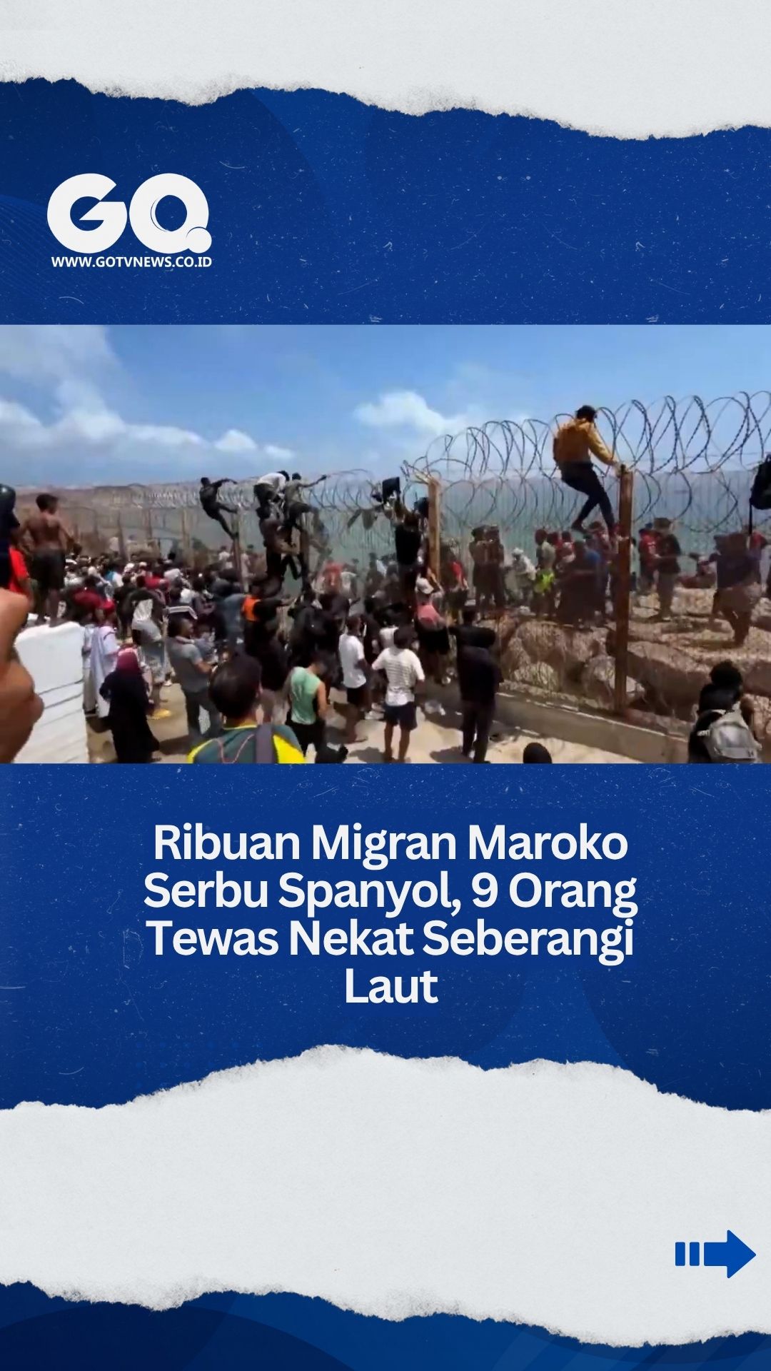 Ribuan Migran Maroko Serbu Spanyol, 9 Orang Tewas Nekat Seberangi Laut.