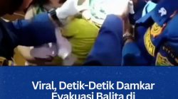 Viral, Detik-Detik Damkar Evakuasi Balita di Cisadap Jabar Kepalanya Tersangkut Kaleng Biskuit