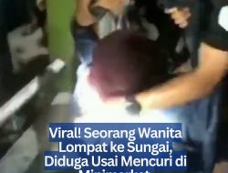 Viral! Seorang Wanita Lompat ke Sungai, Diduga Usai Mencuri di Minimarket
