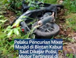 Pelaku Pencurian Mixer Masjid di Bintan Kabur Saat Dikejar Polisi, Motor Tertinggal di Semak Belukar