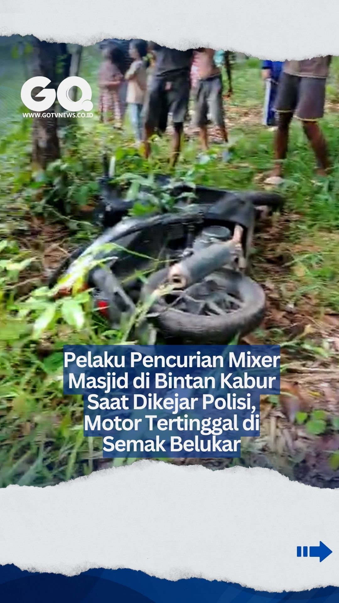 Pelaku Pencurian Mixer Masjid di Bintan Kabur Saat Dikejar Polisi, Motor Tertinggal di Semak Belukar.