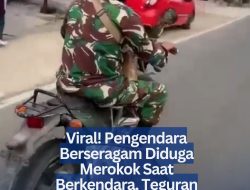 Viral! Pengendara Berseragam Diduga Merokok Saat Berkendara, Teguran Berakhir Adu Mulut