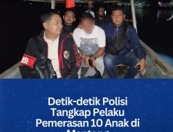 Detik-Detik Polisi Tangkap Pelaku Pemerasan 10 Anak di Kecamatan Mantang Bintan
