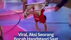 Viral, Aksi Seorang Bocah Handstand Saat Naik Wahana Ayunan Berputar.