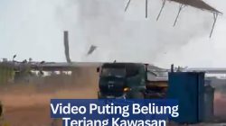 Video Puting Beliung Terjang Kawasan Industri di Tanjung Sengkuang Batam