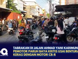Tabrakan di Jalan Ahmad Yani Karimun, Pemotor Paruh Baya Kritis Usai Benturan Keras dengan Motor CB-R