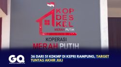 36 dari 51 KDKMP di Kepri Rampung, Target Tuntas Akhir Juli