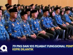 79 PNS dan 105 Pejabat Fungsional Pemprov Kepri Dilantik