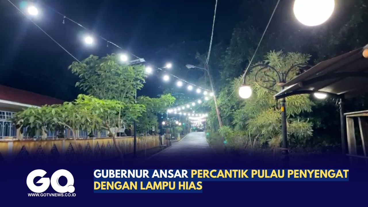 Gubernur Ansar Percantik Pulau Penyengat dengan Lampu Hias.