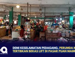 Demi Keselamatan Pedagang, Perumda Karimun Tertibkan Bekas Lift di Pasar Puan Maimun