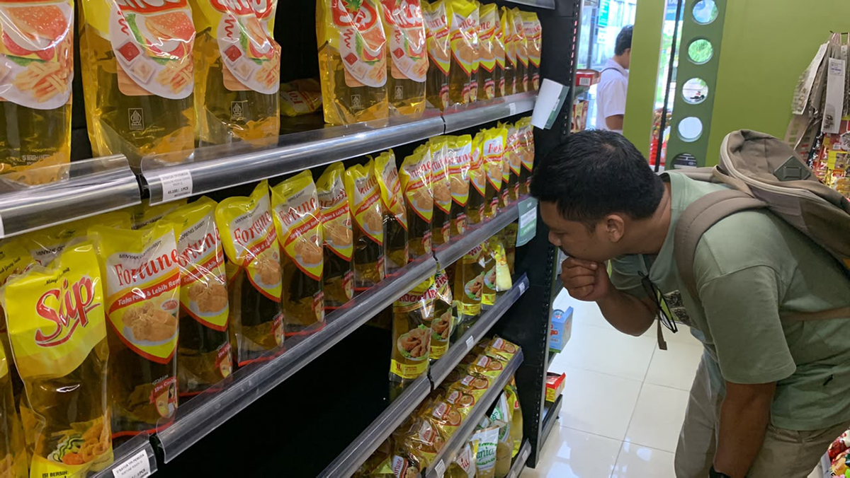 Minyakita Kembali Langka, Rak Sejumlah Ritel Modern di Tanjungpinang Kosong.