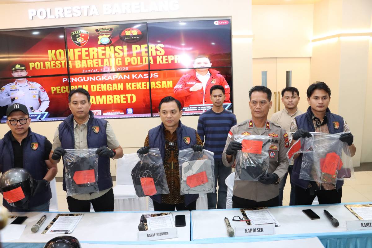 Polresta Barelang Ringkus Tiga Pelaku Jambret di Wilayah Batam Kota.