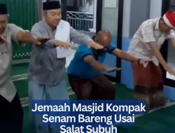 Jemaah Masjid Kompak Senam Bareng Usai Salat Subuh