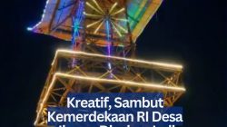 Kreatif, Sambut Kemerdekaan RI Desa Jipang Disulap Jadi Lorong Cahaya Merah Putih