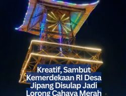 Kreatif, Sambut Kemerdekaan RI Desa Jipang Disulap Jadi Lorong Cahaya Merah Putih